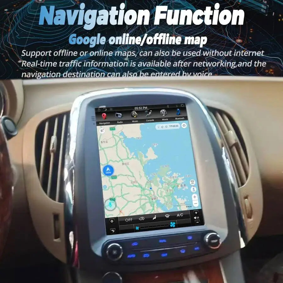 Carplay Car GPS Stereo Auto Radio 9.7" Head Unit For Buick Lacrosse GM Alpheon 2009-2012 A