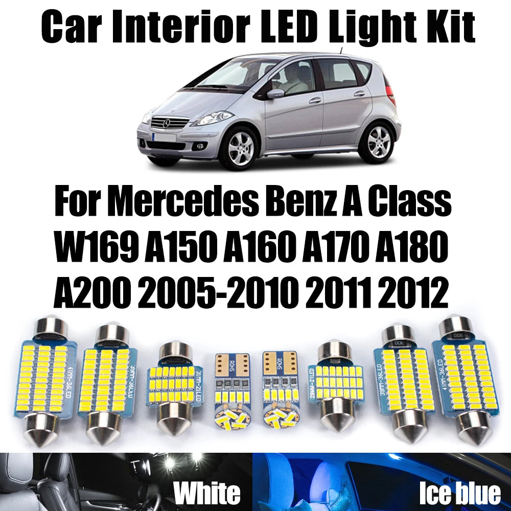 Canbus Car LED Interior Ceiling Trunk Map Dome Light Kit For Mercedes Benz A Class W169 A1