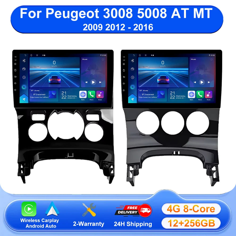For Peugeot 3008 5008 AT MT 2009 2012-2016 Android 16 Car Radio Multimedia Video Player No