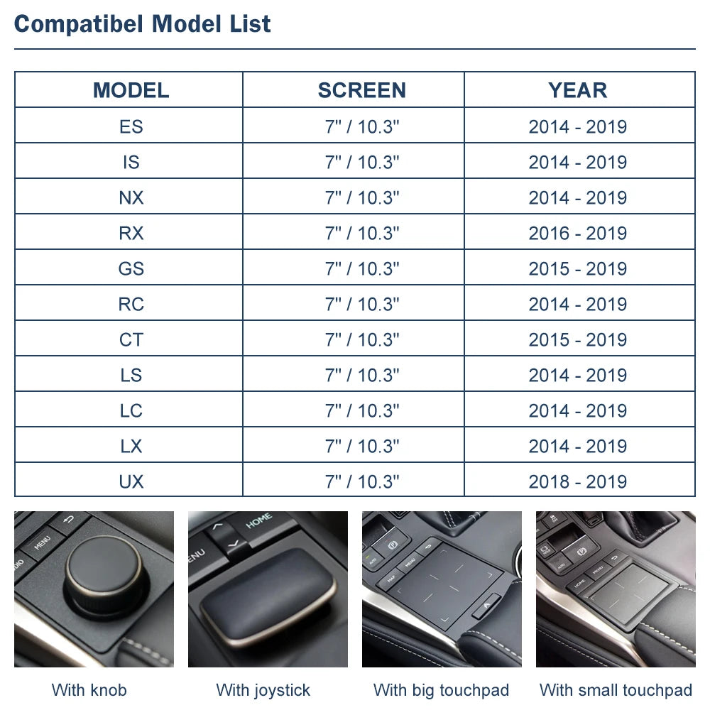 Wireless CarPlay Android Auto for Lexus NX RX IS ES GS RC CT LS LX LC UX GX 2014-2019, wit | AUTOKITSHOP