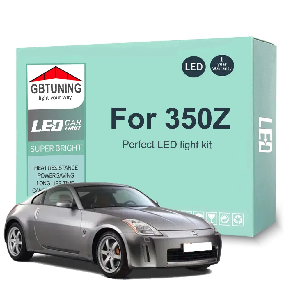 7-Piece LED Interior Light Kit for Nissan 350Z 2003-2007 - Canbus Dome Map Door Trunk Bulbs | AUTOKITSHOP