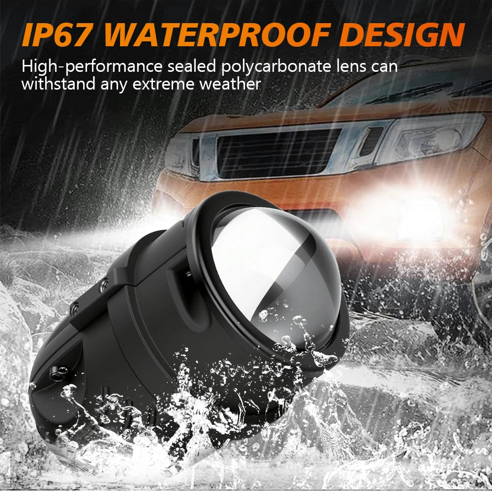 2.0 inch Bi-LED Lenses Fog Lights 3000K 4500K 6000K Projector Spotlight Lens For Ford Esco
