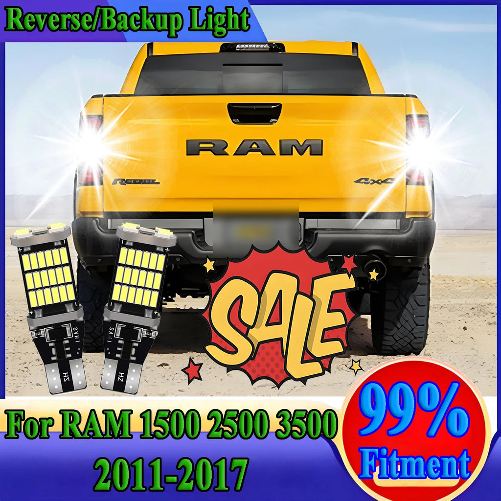 T15 W16W Canbus LED Reverse Light 6000K Plug and Play For RAM 1500 2500 3500 2011-2017 201