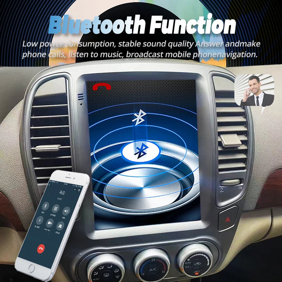 9.7 Inch DSP Vertical Screen For Nissan Bluebird Sylphy G11 2008-2025 Car Radio 4G GPS Nav