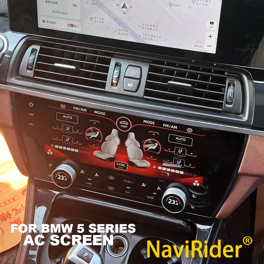 For BMW 5 Series F10 2011-2017 AC Screen Car Digital Panel Climate Control LCD Air Conditi