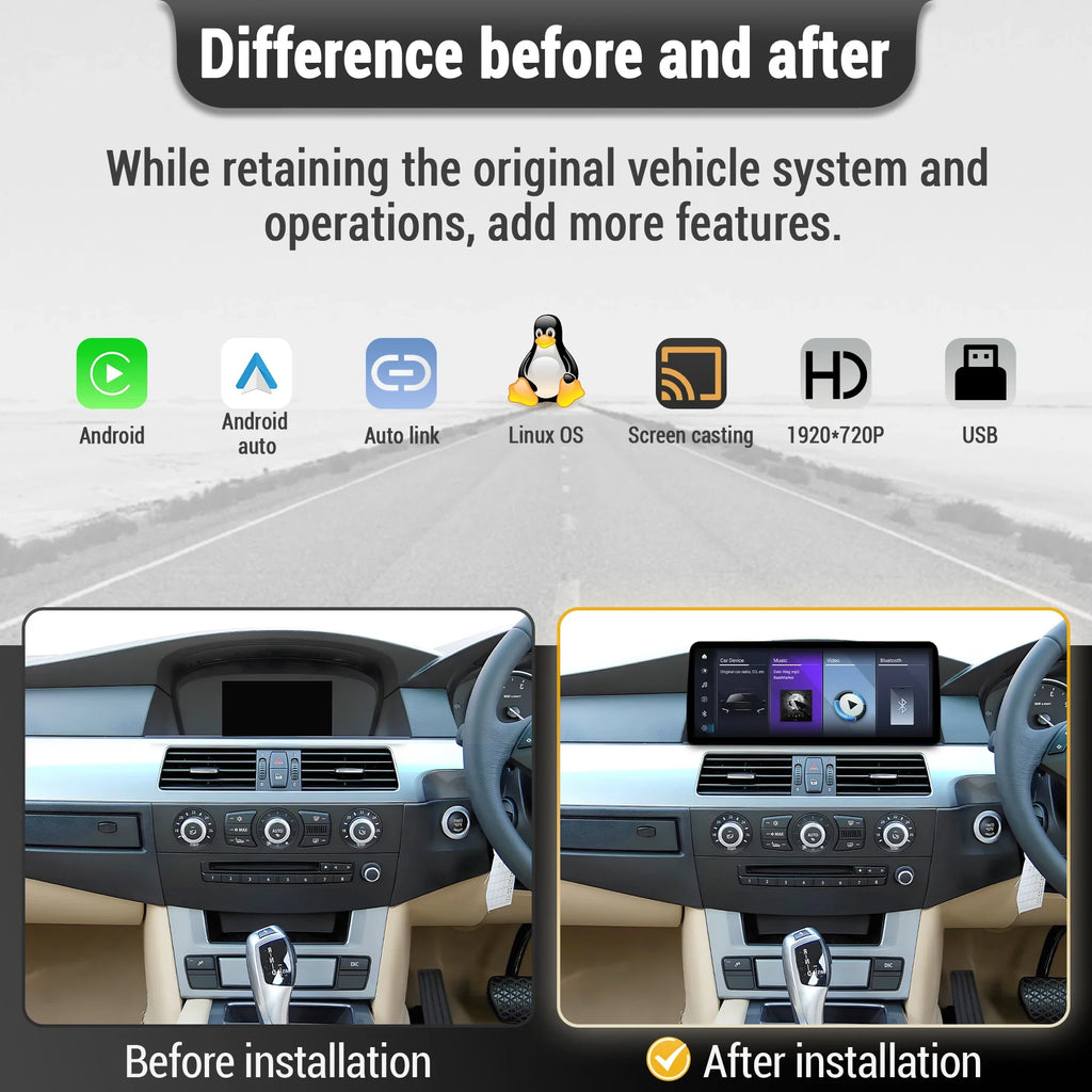 Linux Multimedia Screen Right Hand Drive For BMW 3 series E90 E91 E92 E93 2007 2008-2012 C