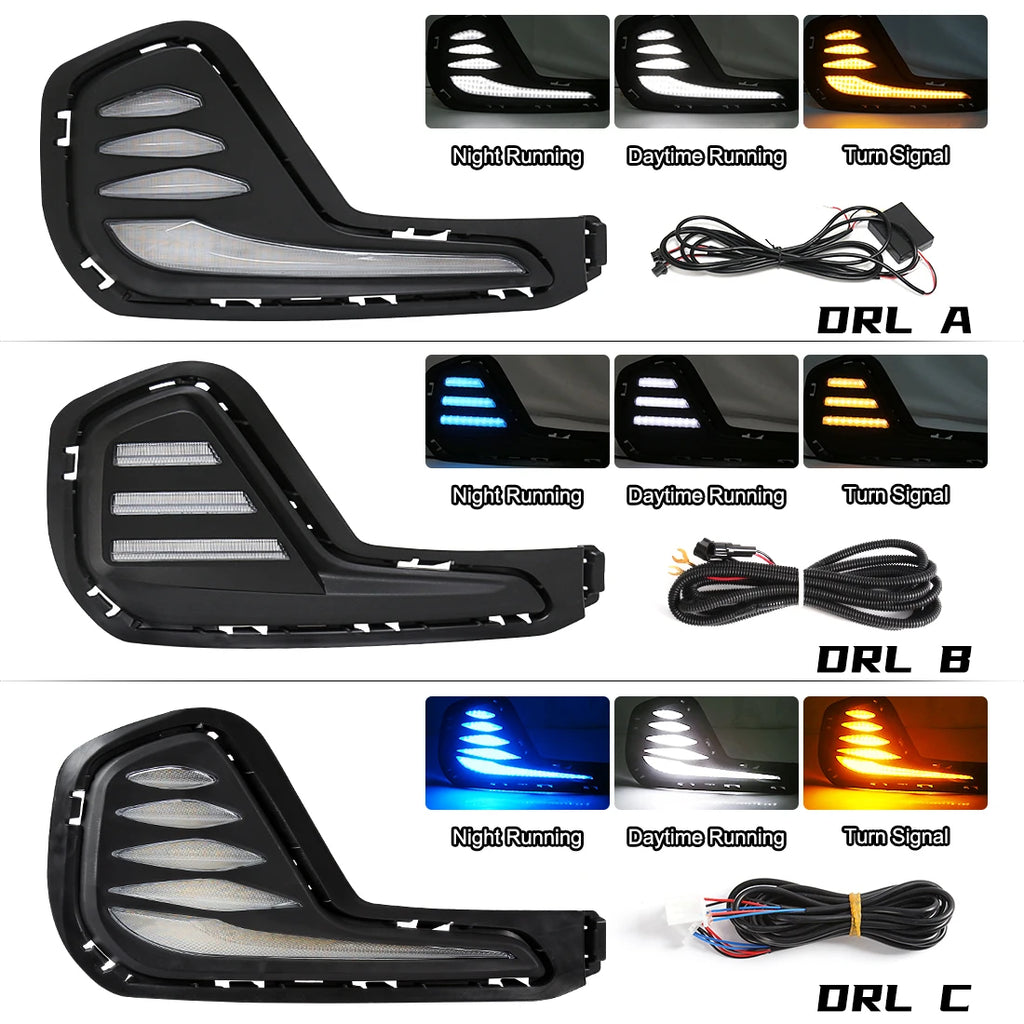 LED Daytime Running Light For Chevrolet Cavalier 2019 2020 2021 2022 DRL LED Fog Lamp Dyna | AUTOKITSHOP