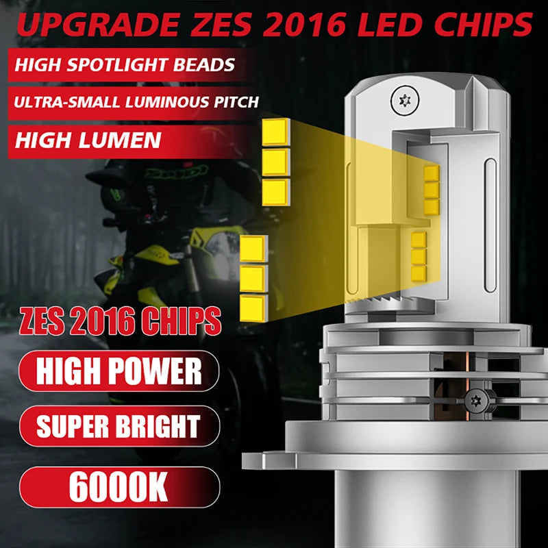 6600W H4 LED Car Headlight Canbus Bulb No Error Turbo Light Fog Lights Plug Play Auto Lamp