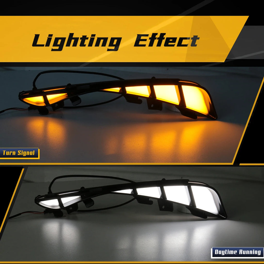 Led DRL For Toyota Avalon 2018 2019 2020 Daytime Running Light Dynamic Turn Signal Fog Lam | AUTOKITSHOP