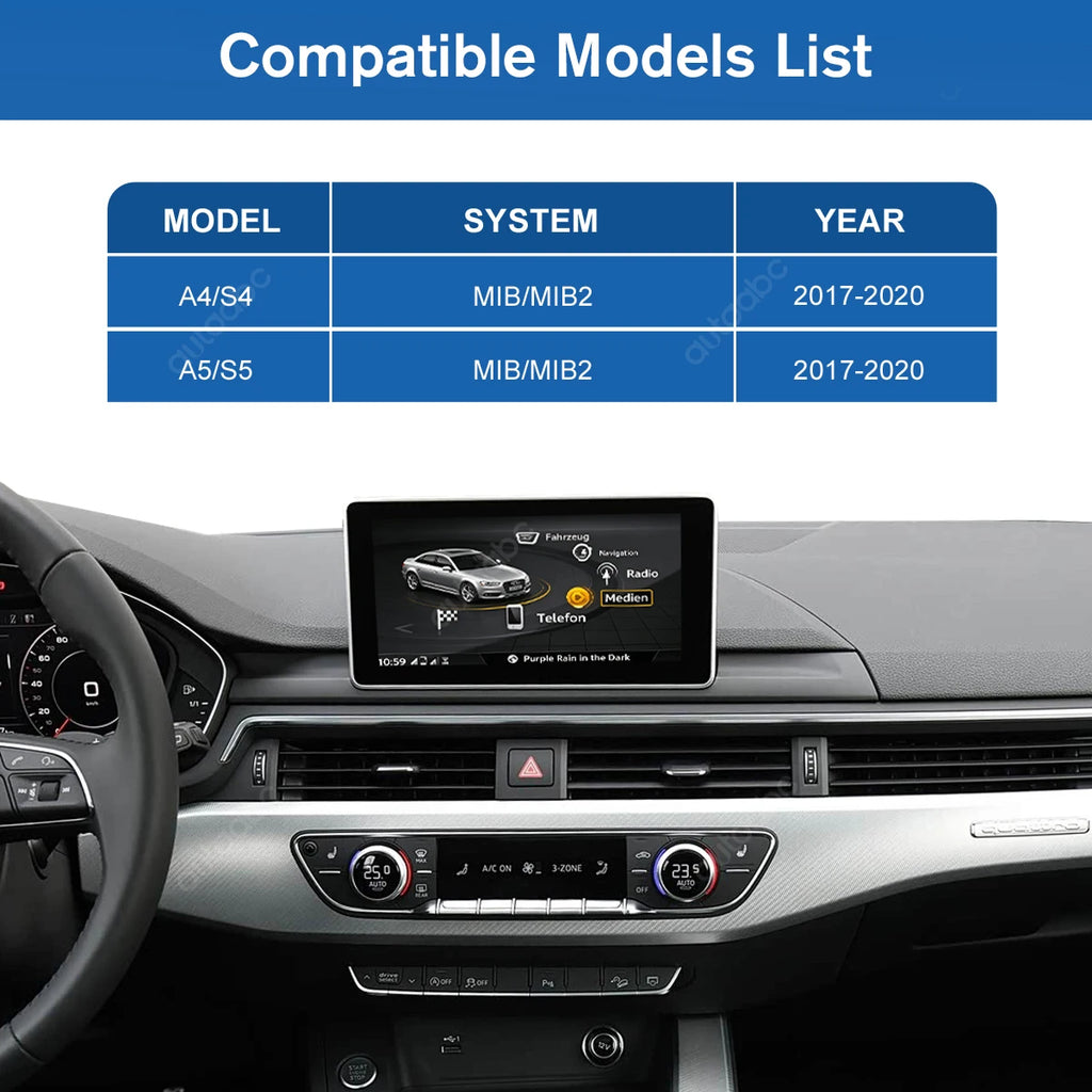 12.3'' Ultra-thin Multimedia Display Touch Screen For Audi A4 S4 A5 S5 2017-2020 MIB/MIB2  | AUTOKITSHOP