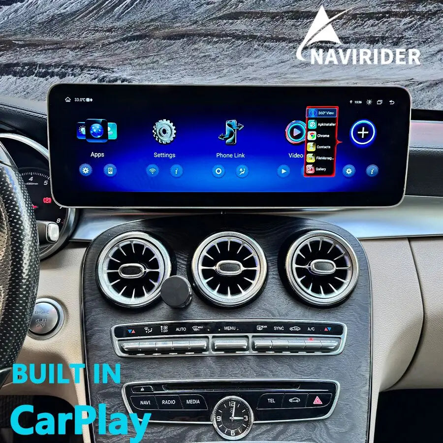 For Mercedes Benz C Class GLC 2015-2018 NTG 5.0 Car Radio 14.9" Android15 Multimedia Video | AUTOKITSHOP