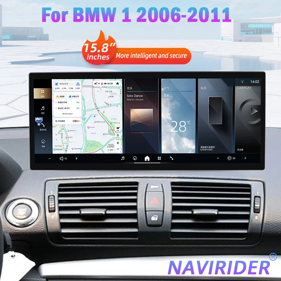 CarPlay Android 15 Stereo DSP AHD Video Player Navi Auto 4G Wifi GPS Screen For BMW 1 2006