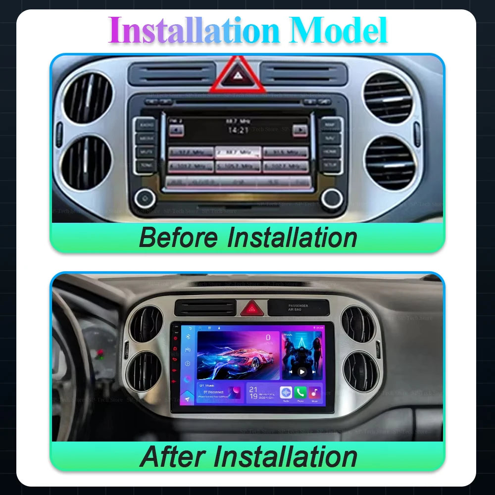 Android 16 Car Multimedia Radio For Vw Volkswagen Tiguan 1 Nf 2006 2008-2012 2013 2014 201 | AUTOKITSHOP