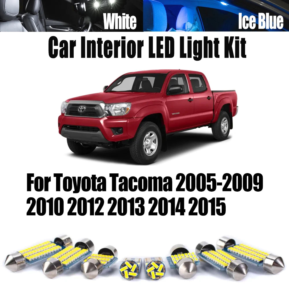 8-Piece LED Interior Light Kit for Toyota Tacoma 2005- 2012 - Canbus Dome Map Door Trunk Bulbs | AUTOKITSHOP