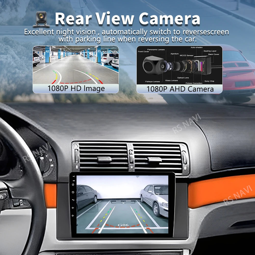 Android 16 For BMW 5 E39 1996 - 2003 E53 X5 M5 2K QLED Android Car Radio Multimedia Video