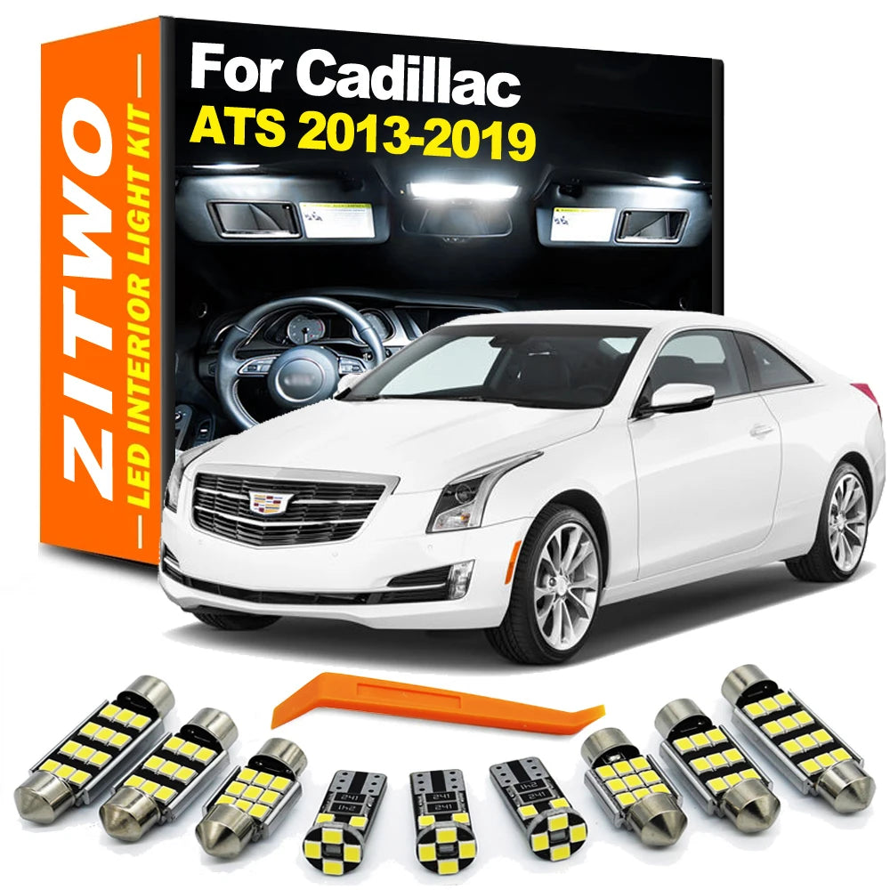 ZITWO 13Pcs LED Interior Dome Reading Map Light Bulb Kit For Cadillac ATS 2013 2014 2015 2016 20 - Canbus LED Car Light