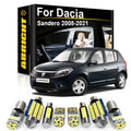 LED Interior Light Kit for Dacia Sandero 1 2 3 - Canbus Error-Free Bulbs | AUTOKITSHOP