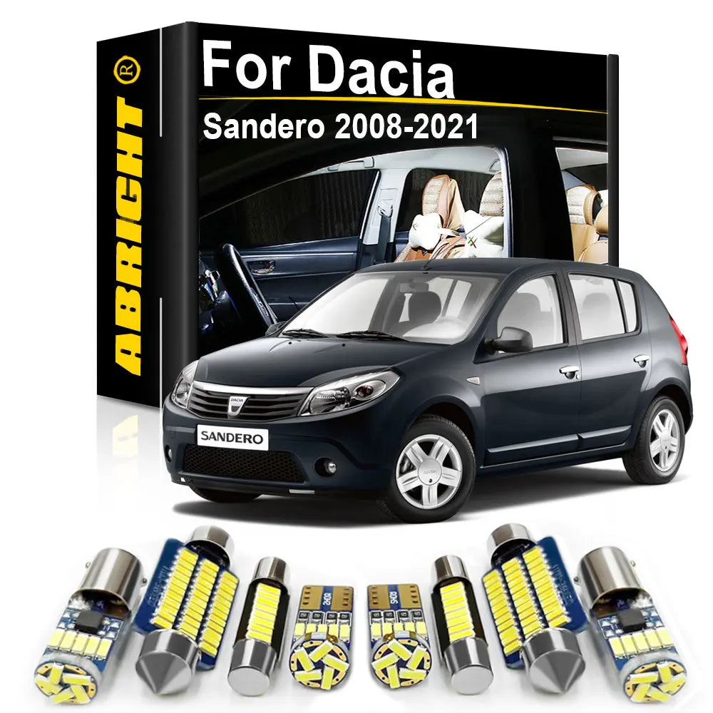LED Interior Light Kit for Dacia Sandero 1 2 3 - Canbus Error-Free Bulbs | AUTOKITSHOP