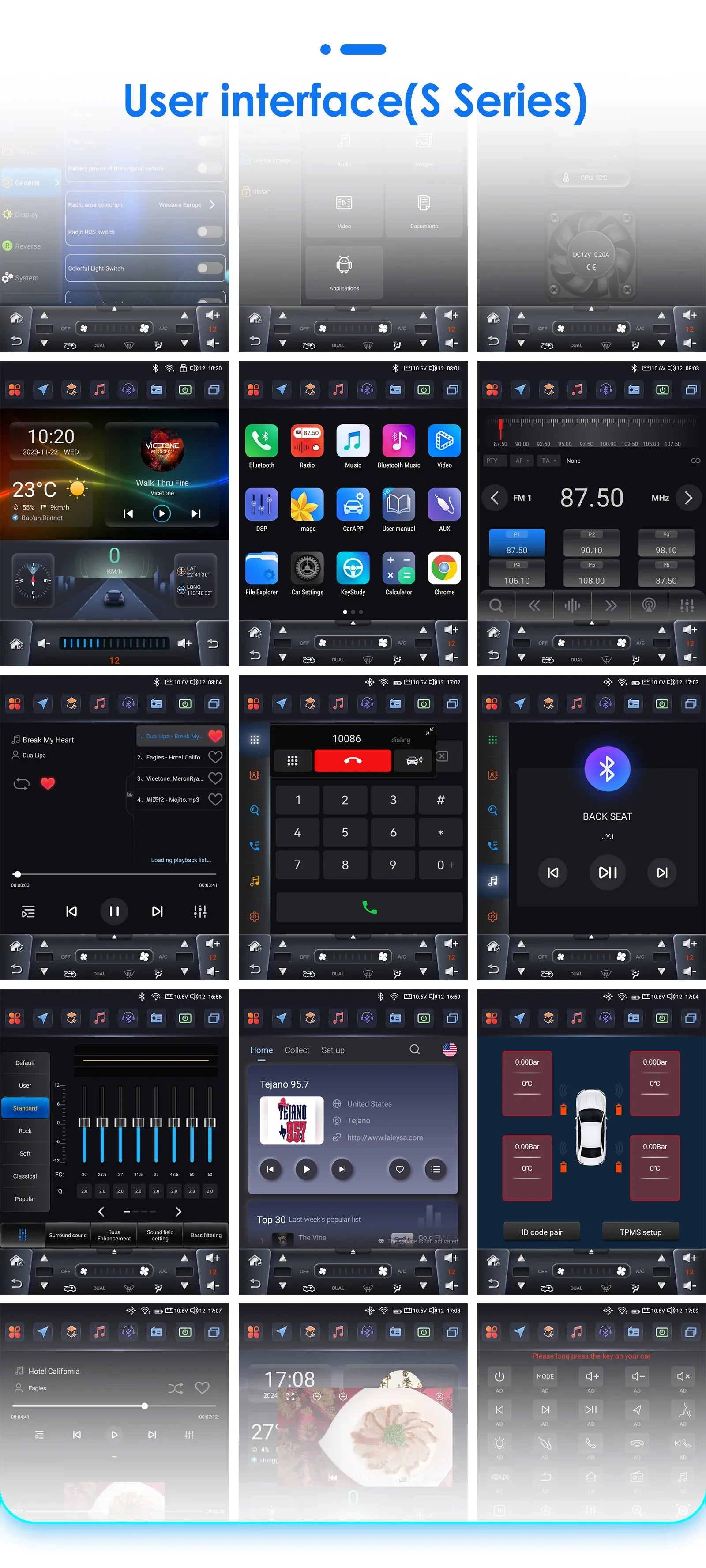 9.7"Android 13 Autoradio DSP Carplay for Hyundai Santa Fe 2 2006-2012 multimedia player Ca