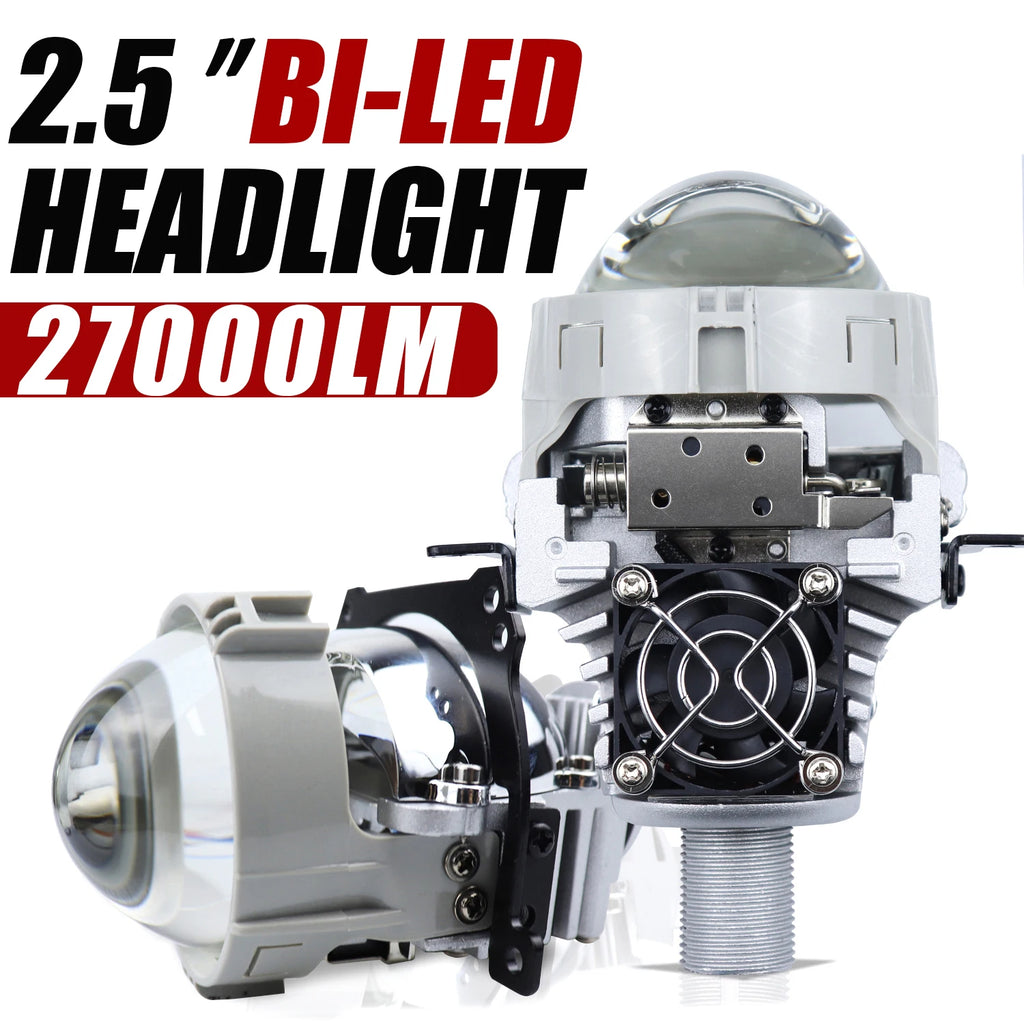 2.5 Inch Bi Led Lens Halo Lights Projectors For H4 H7 9005 9006 3R G5 Car Headlights High