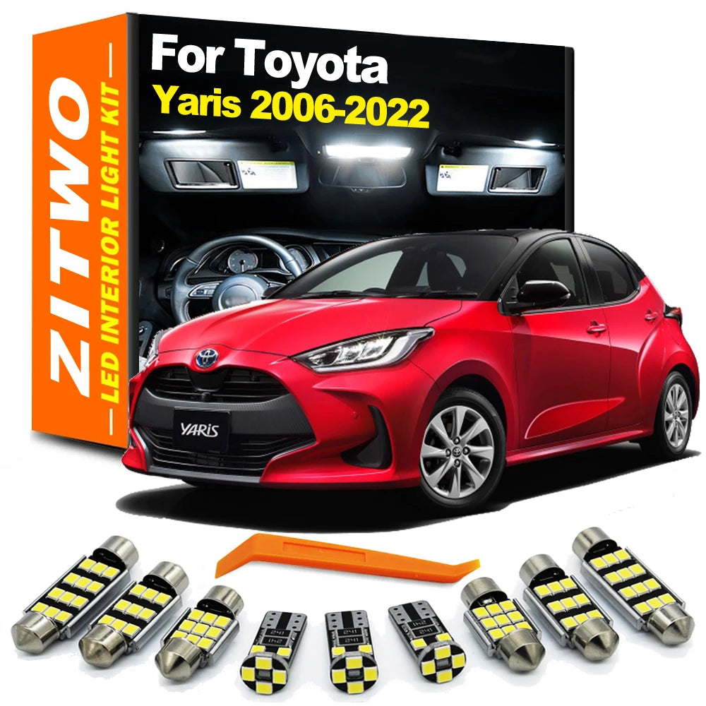ZITWO LED Interior Dome Map Light Bulb Kit For Toyota Yaris 2006- 2013 2015 2016 for Toyota 2006-2013 - Canbus LED Car L