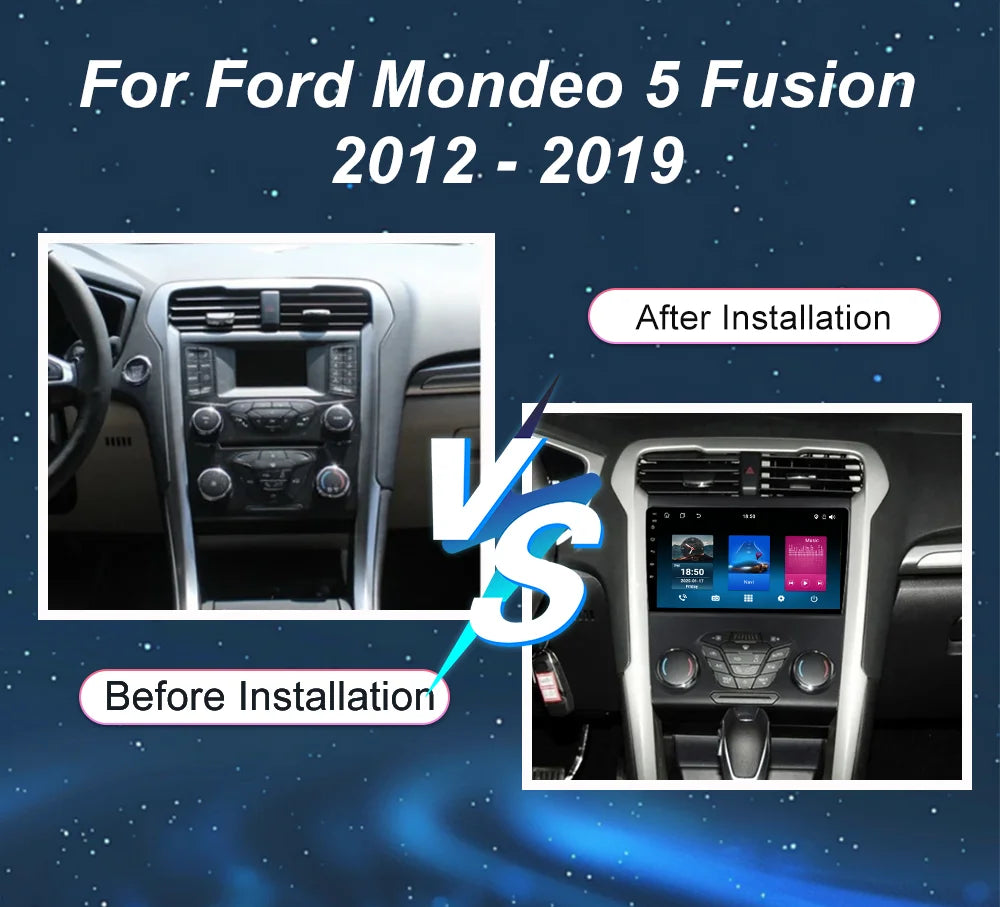 Android 15 For Ford Mondeo 5 Fusion 2012 - 2019 Auto High-Performance CPU GPS Navigation C
