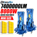 8000W H7 LED Light 7400000LM CANbus 16PCS 5570 CSP Led Headlamp 1:1 Mini Size Universal 60