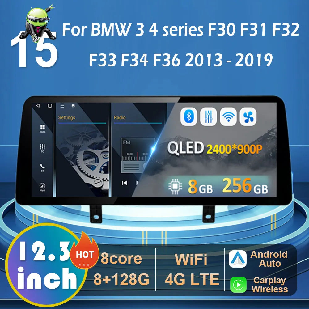 NBT EVO System for BMW 3 4 Series F30 F31 F32 F33 F34 F36 2013 2014 2015 - 2019 Android 15 | AUTOKITSHOP