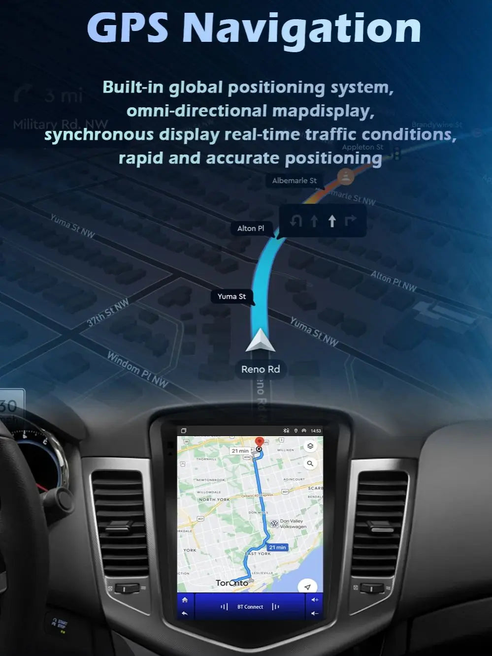 Navigation GPS Android 16 Car Radio Multimedia Player For Chevrolet Captiva 2006-2012 Medi