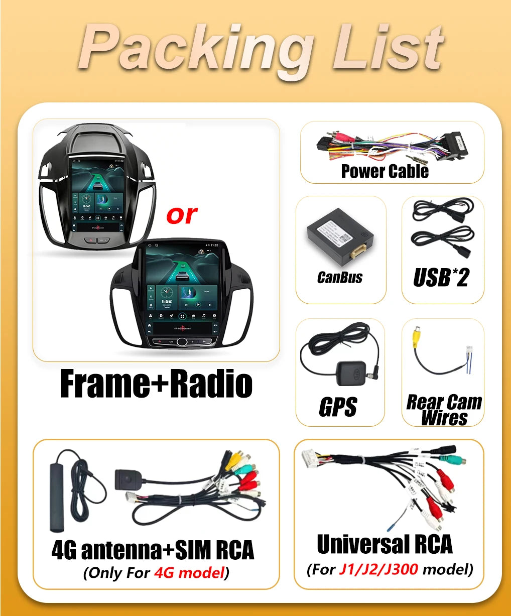 Android 16 Car Radio For Ford C-MAX Kuga 2 Escape 3 2012-2019 Multimedia Video Player Wire | AUTOKITSHOP