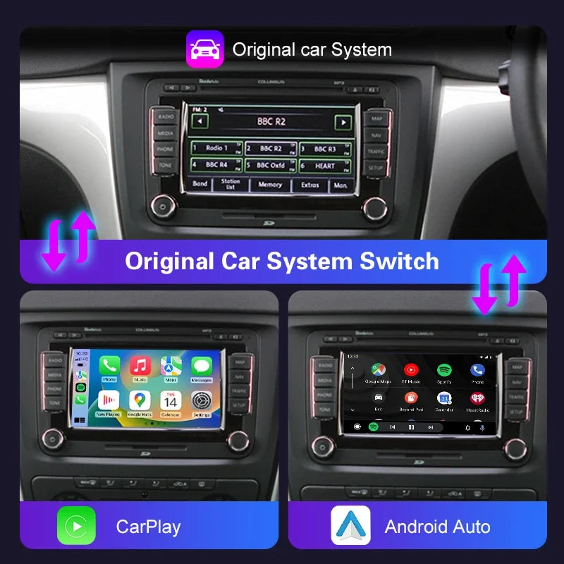Wireless CarPlay For Skoda Superb II/ Yeti 2008-2017 Smart Android Auto Mirror Link AirPla