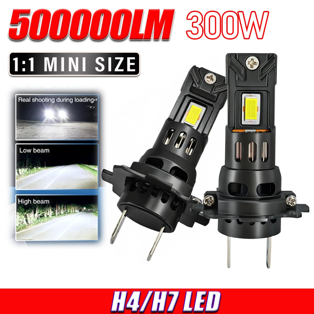 H7 H4 LED CANBUS Headlights Bulb 500000LM Wireless Spotlight Automobile Diode Lamp Plug An