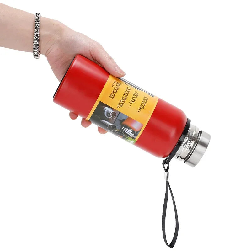 500/1000/1500ml Thermos Cup Stainless Steel Large Capacity Sports Water Bottle Vacuum Flask Port - Automotive LED Light