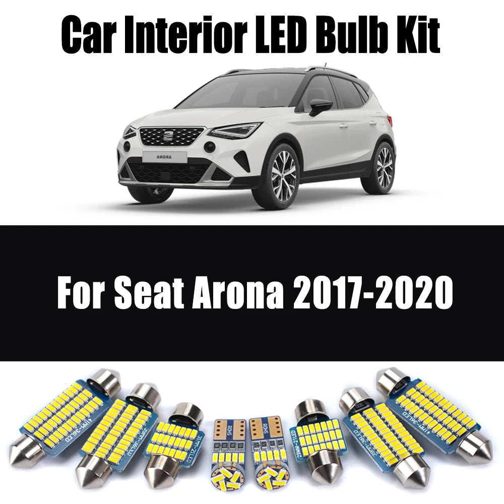 13-Piece LED Interior Light Kit for Seat Arona - Canbus Error-Free Bulbs | AUTOKITSHOP