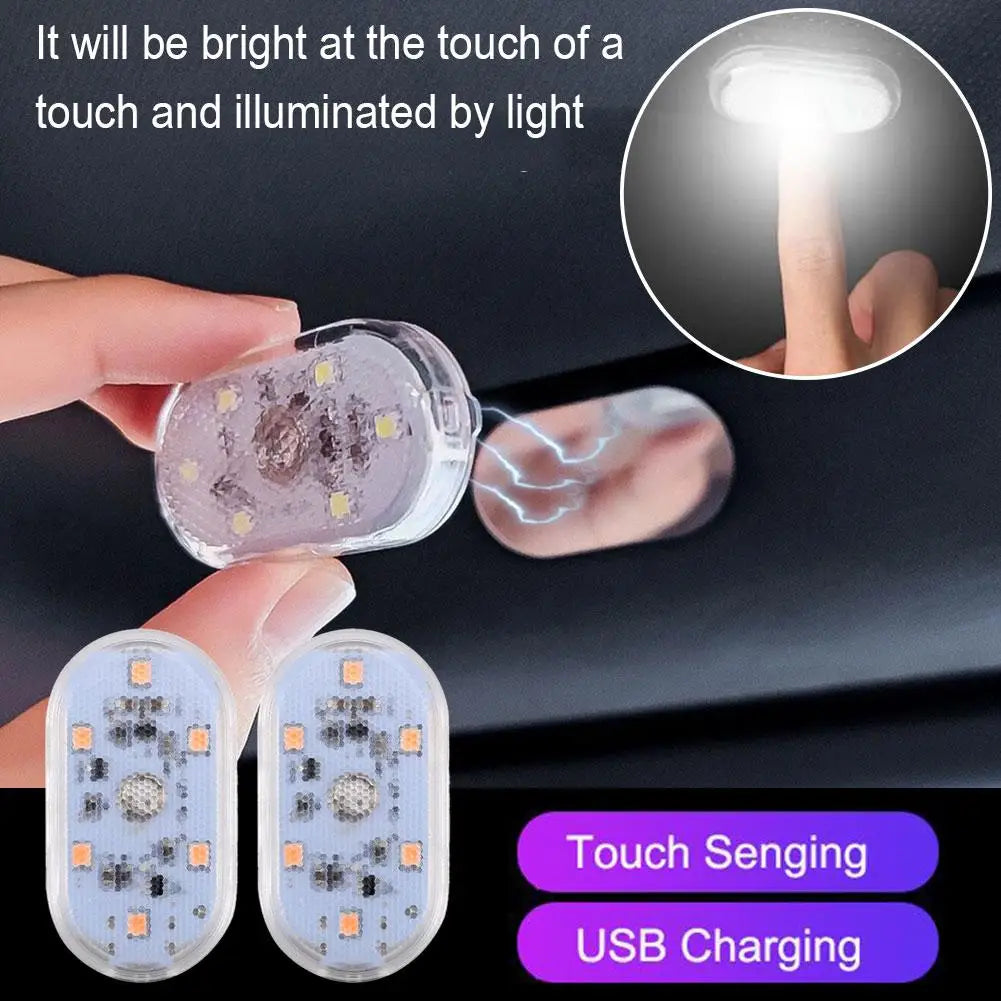 Car Roof Light Reading Light Ambient Light LED Touch Sensor USB Charging Emergency Light Upgraded Version