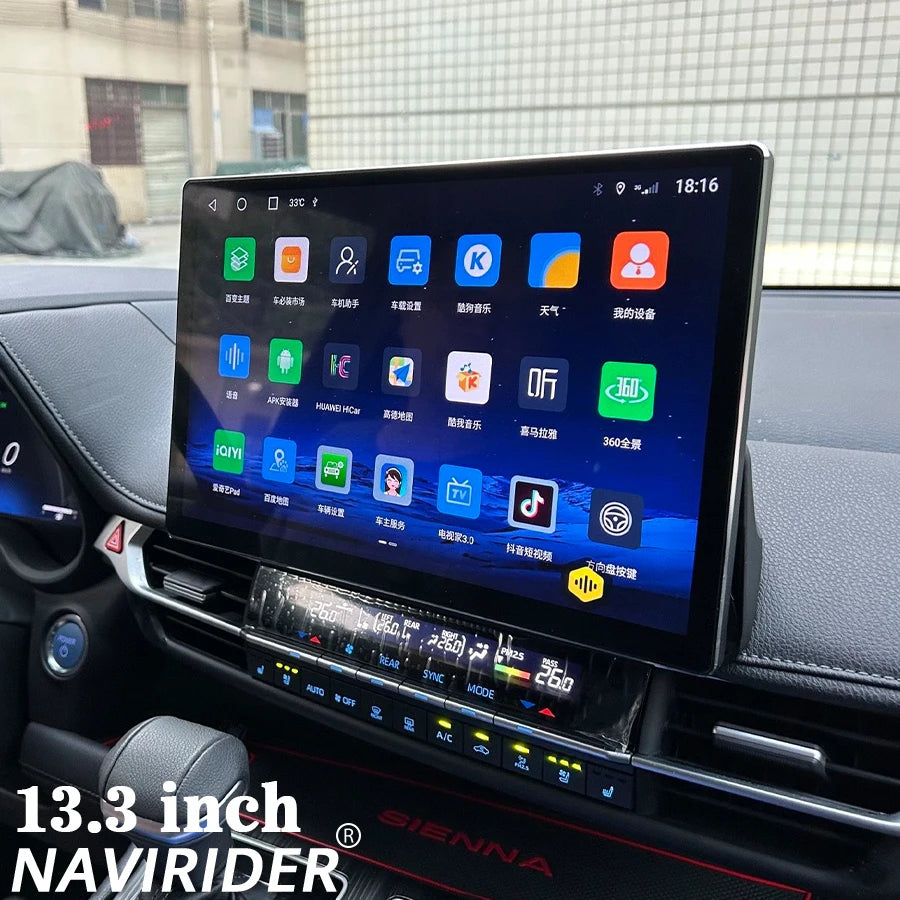 Android 14 Car GPS For Toyota Sienna 2020 2021 2022 Navigation Head Unit Auto Stereo Radio