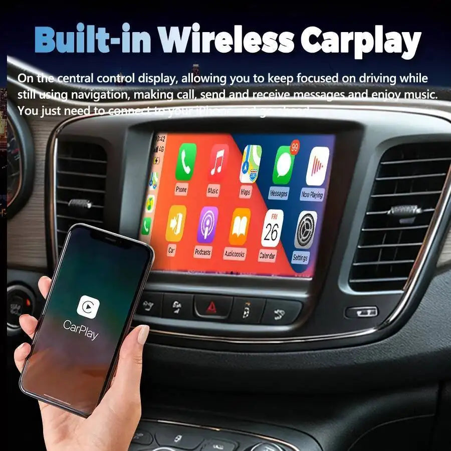 Wireless Carplay Video Player For CHRYSLER 200 Bluetooth GPS Navigation DSP WiFi 4G Androi | AUTOKITSHOP
