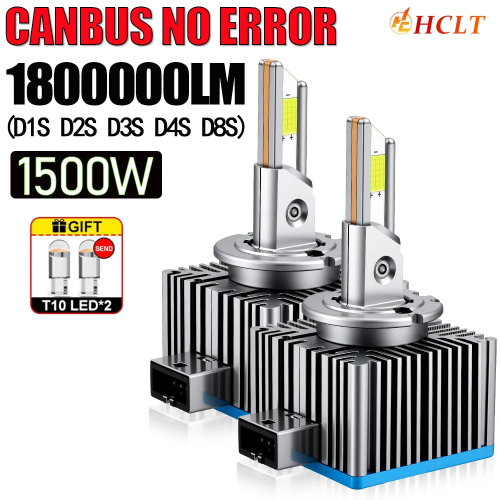 D1S D3S LED CANBUS Headlight Bulbs D2S D4S D1R D3R D2R D4R D8S No Error UPGRADE CSP Chip A