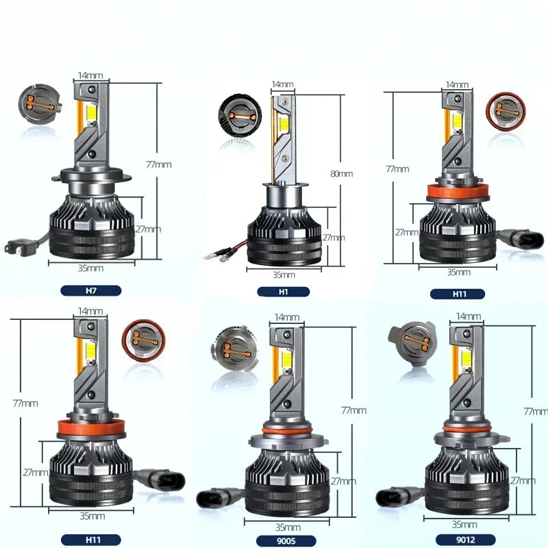 K8 Pro 200W H7 LED Bulb for Car Headlight Kit Fog Light H7 H11 H1 9005 H4 Canbus Turbo Led