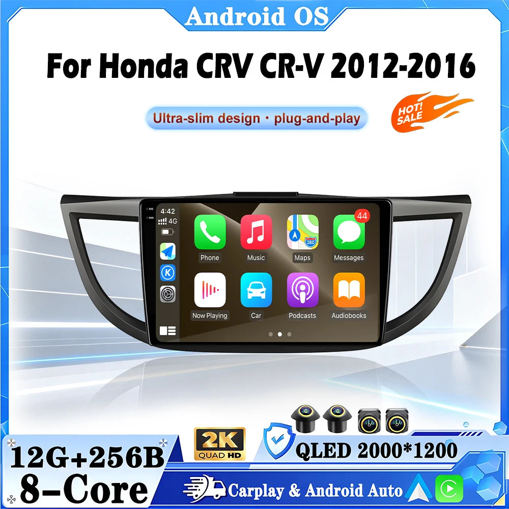 2400*1200P 9 inch For Honda CRV CR-V 2012-2016 Car Radio Multimedia Video Player Navigatio