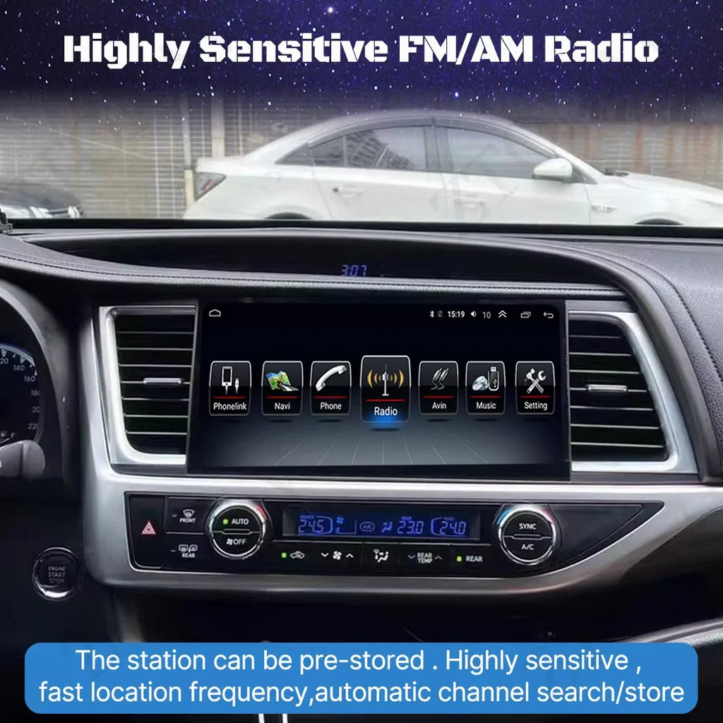 Multimedia Android 14 Screen For Toyota Highlander 2015-2020 Car Radio dsp Video Player GP
