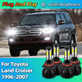 2/4Pcs 6000K Auto LED Lamp 4Side Chip Car Headlight HB3 HB4 Light Bulbs 180W For Toyota La