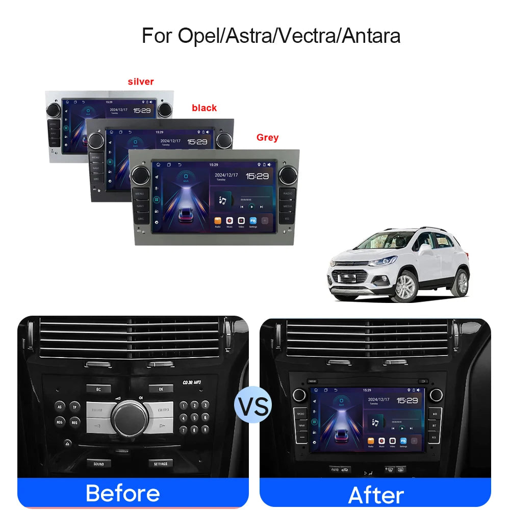 Android 15 Car Radio For Opel Astra H G J Zafira B Corsa C D Antara Vectra Vivaro GPS RDS