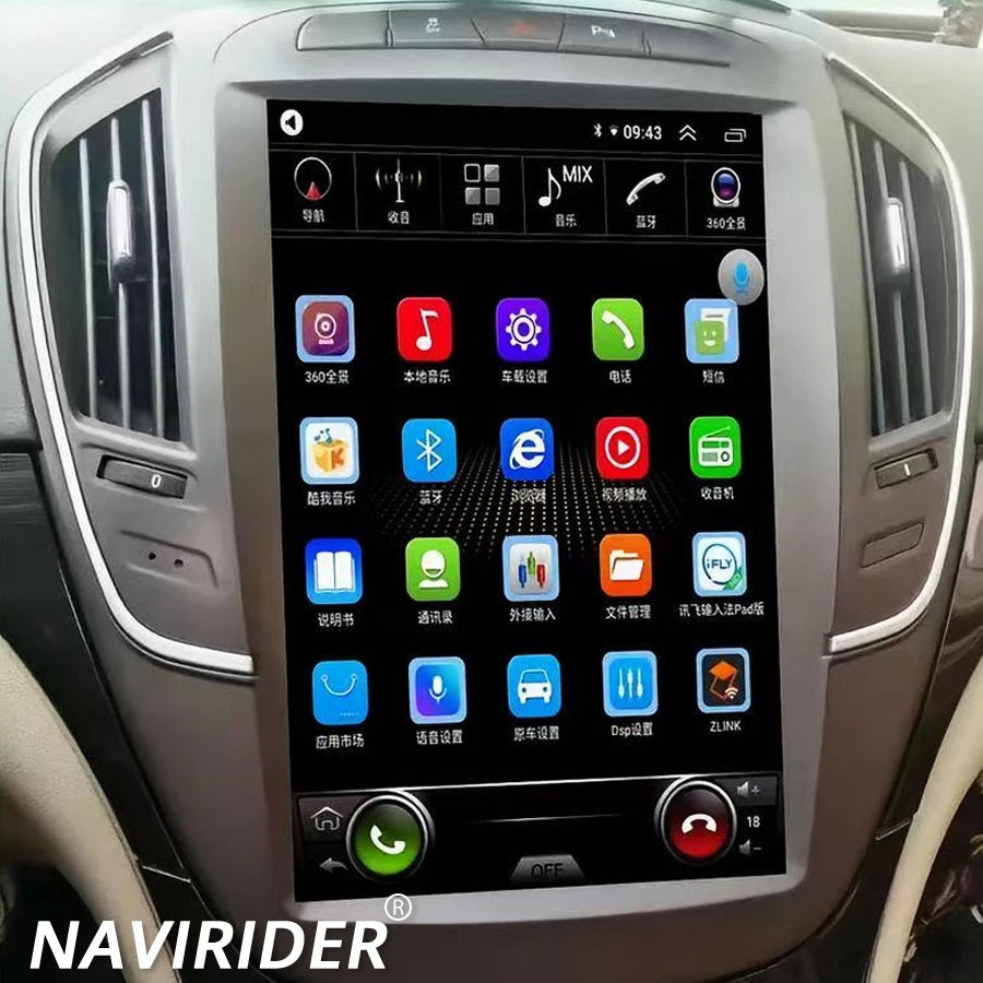 Qled Screen 12.8inch Android 15 Carplay Qled Stereo GPS For Opel Insignia Buick Regal 2013