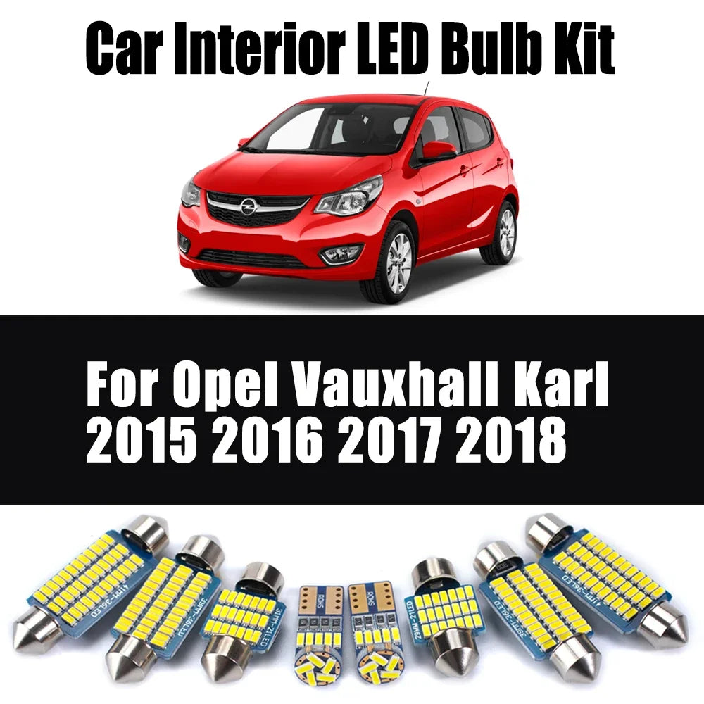 7-Piece LED Interior Light Kit for Opel Vauxhall Karl - Canbus Error-Free Bulbs | AUTOKITSHOP