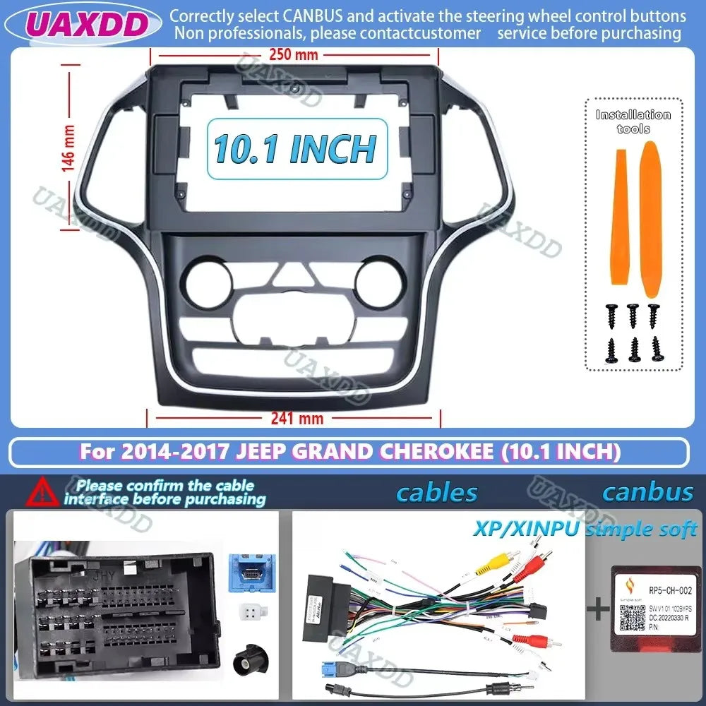 9 Inch For JEEP Grand Cherokee 2014-2017 Car Radio Stereo GPS MP5 Android Player 2 Din Hea