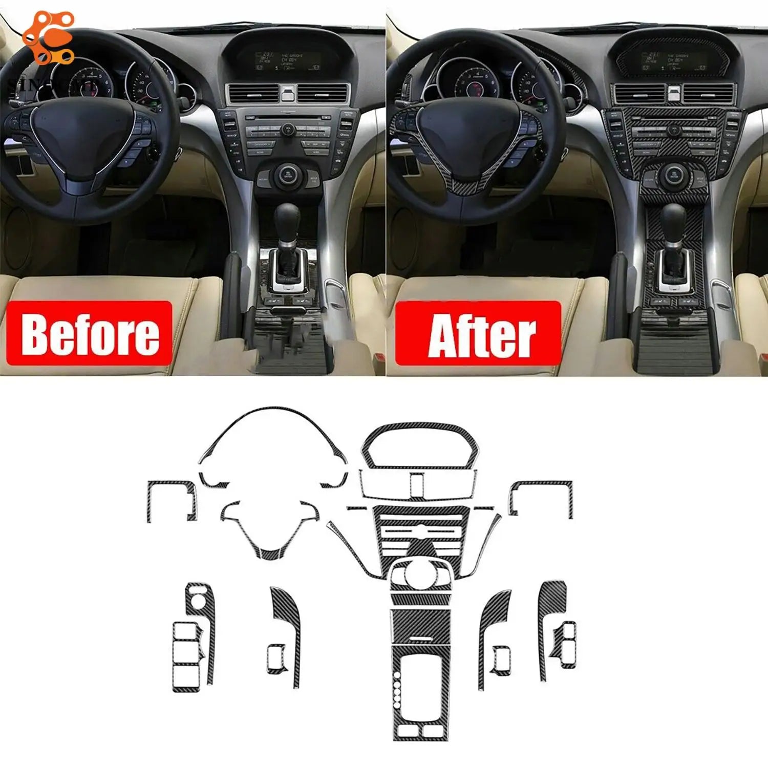 27-Piece LED Interior Light Kit for Acura 2009-2014 - Canbus Error-Free Interior Bulbs