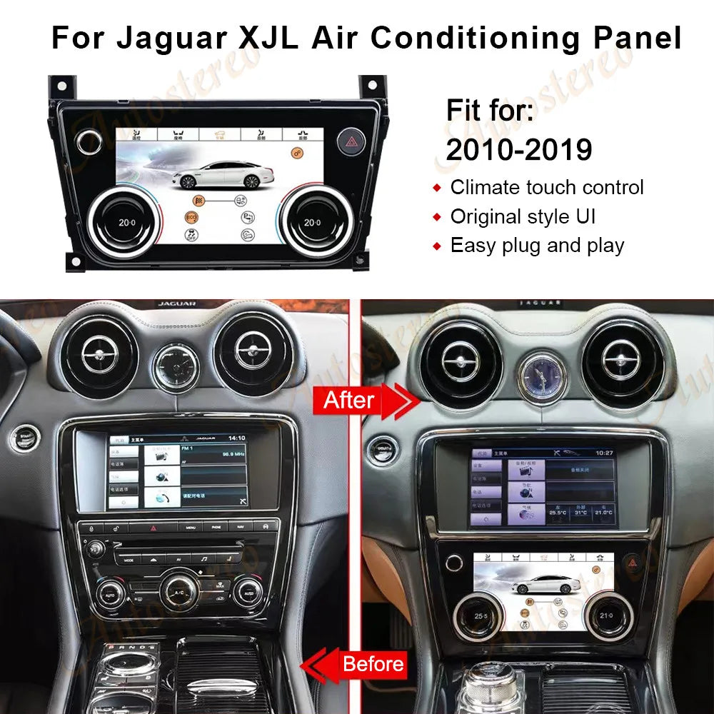 Car Digital Touch Screen Air Condition Board For Jaguar XJ 351 2009+ LCD Air Conditional S