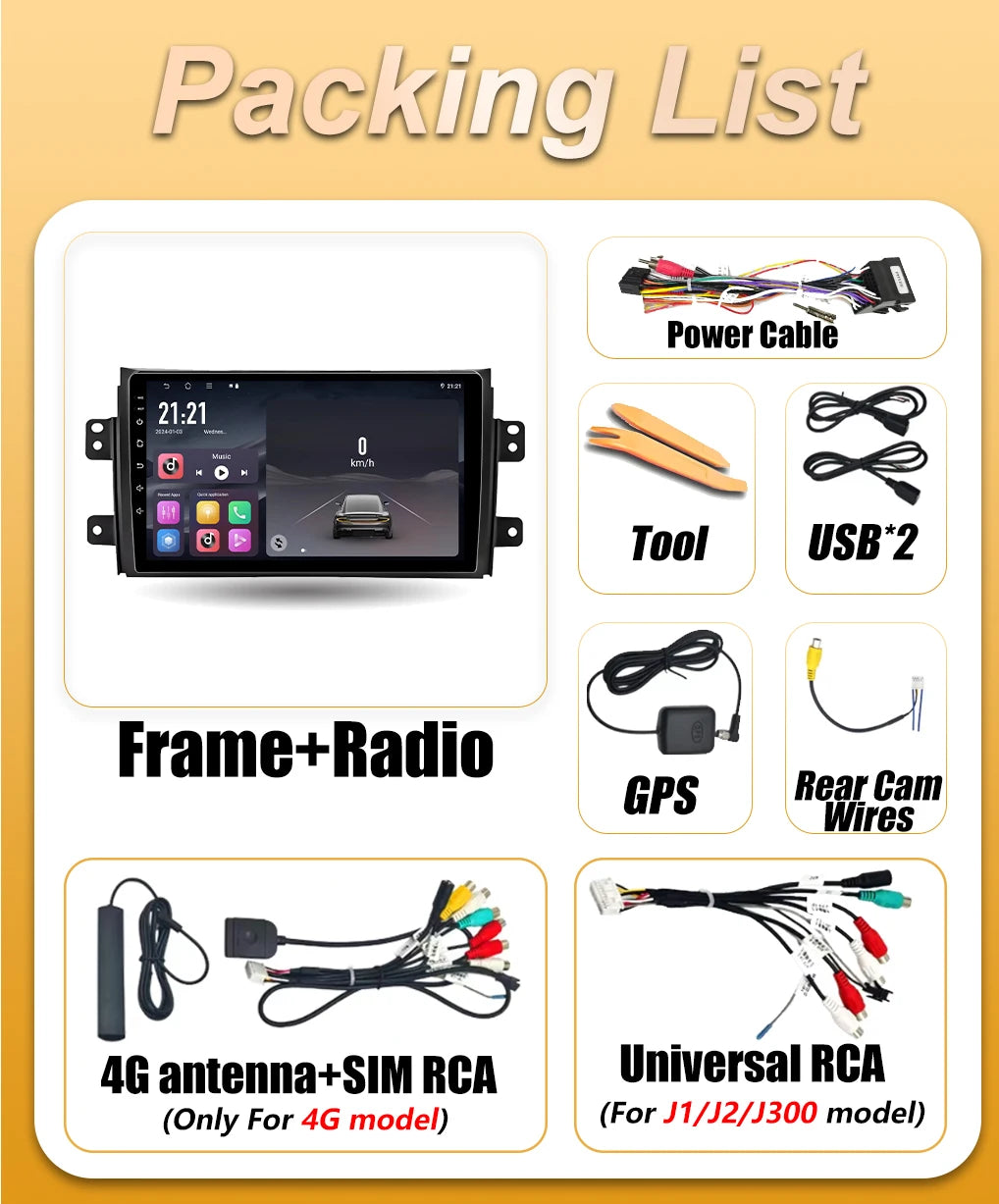 Android16 Car Radio For Suzuki SX4 2006-2013 Fiat Sedici 2005-2014 Multimedia Video Player | AUTOKITSHOP