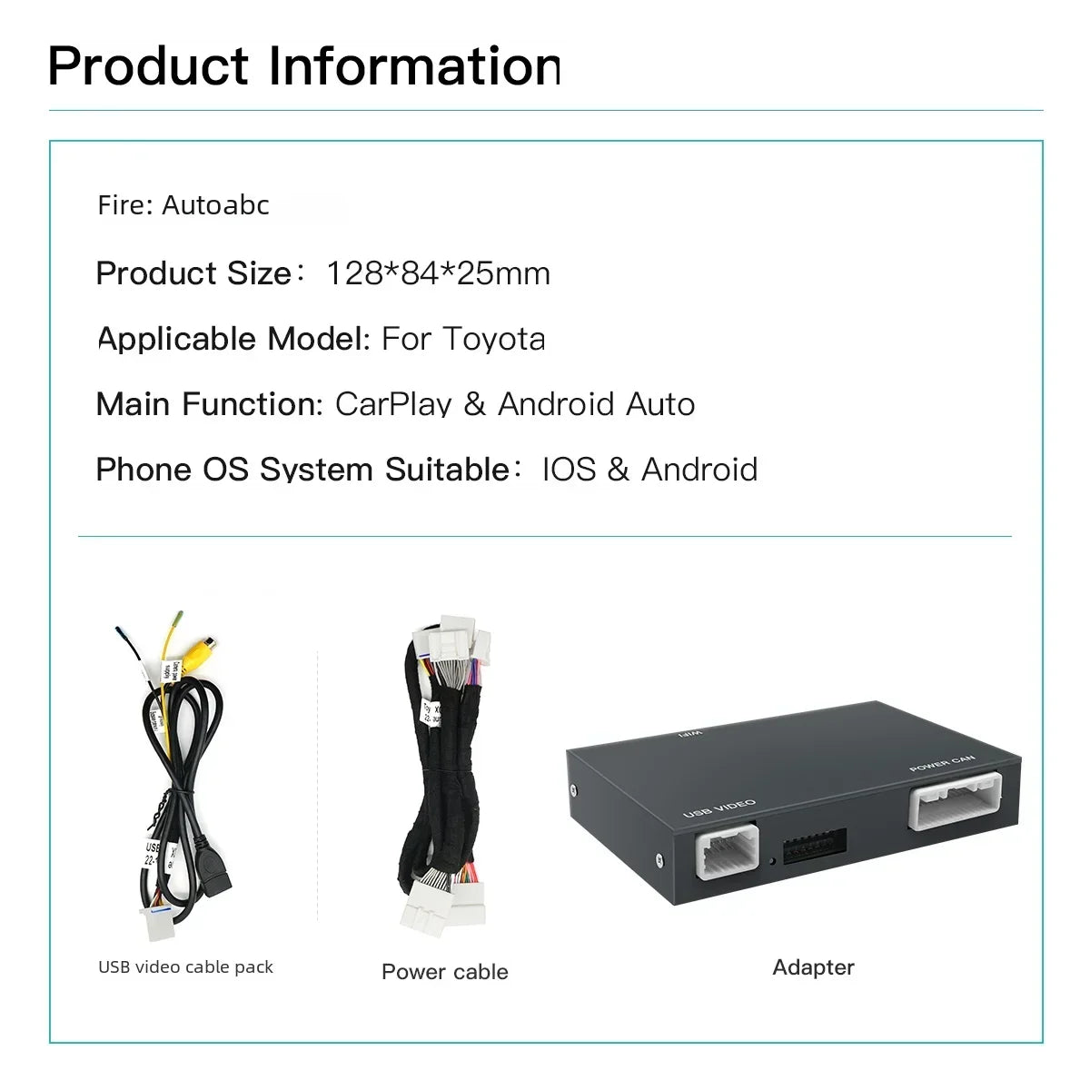 2025 New Wireless Carplay Android Auto For Toyota RAV4 Corolla Tacoma Camry CHR Tundra Hig